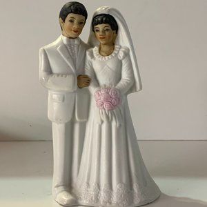 Vintage Toma Porcelain 7045 Wedding Bride Groom Cake Topper Shower Decoration 5